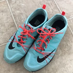 Light blue Nike Free shoes size 8.5 women’s.